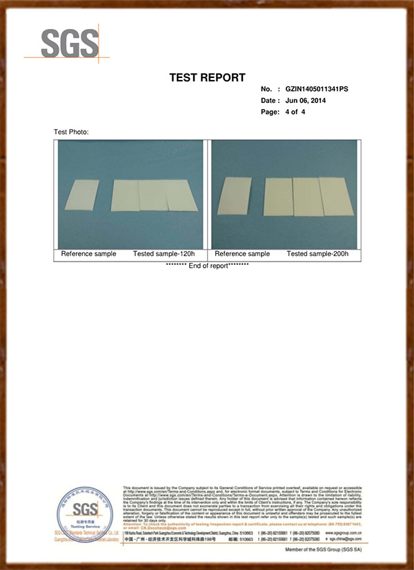 White Acrylic Sheet UV Test EN